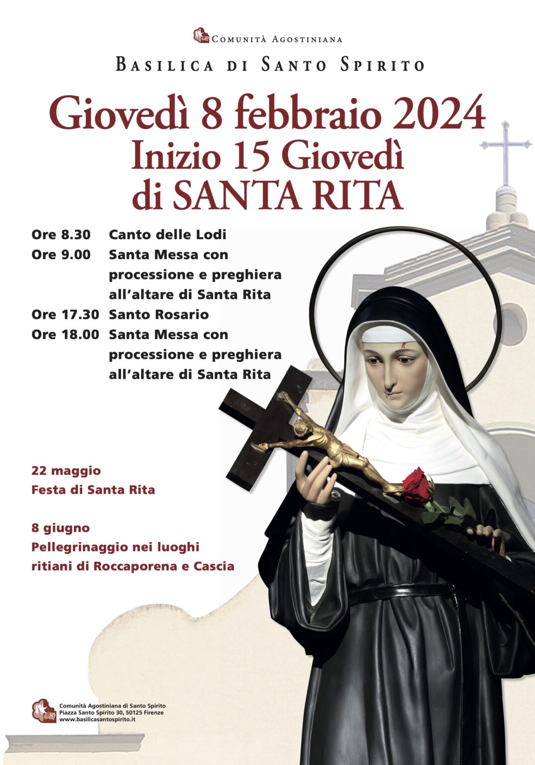 Gioved Di Santa Rita 2024 Basilica Di Santo Spirito   Giovedi Santa Rita 2024 70x100 1 1075x1536 