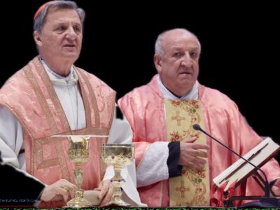 Il Card. Mario Grech con Padre Giuseppe Pagano, OSA